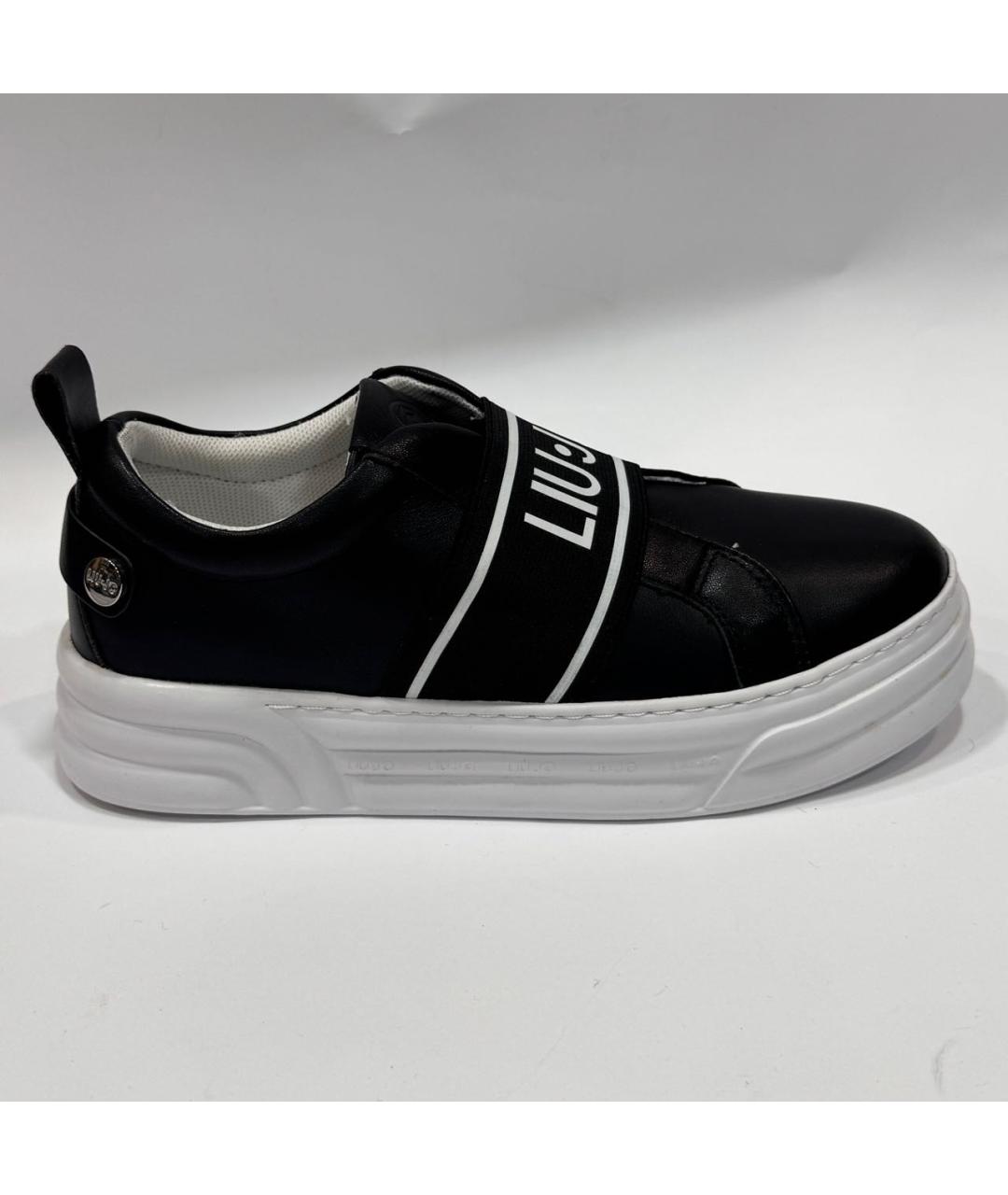 LIU JO Черные кожаные слипоны, фото 7