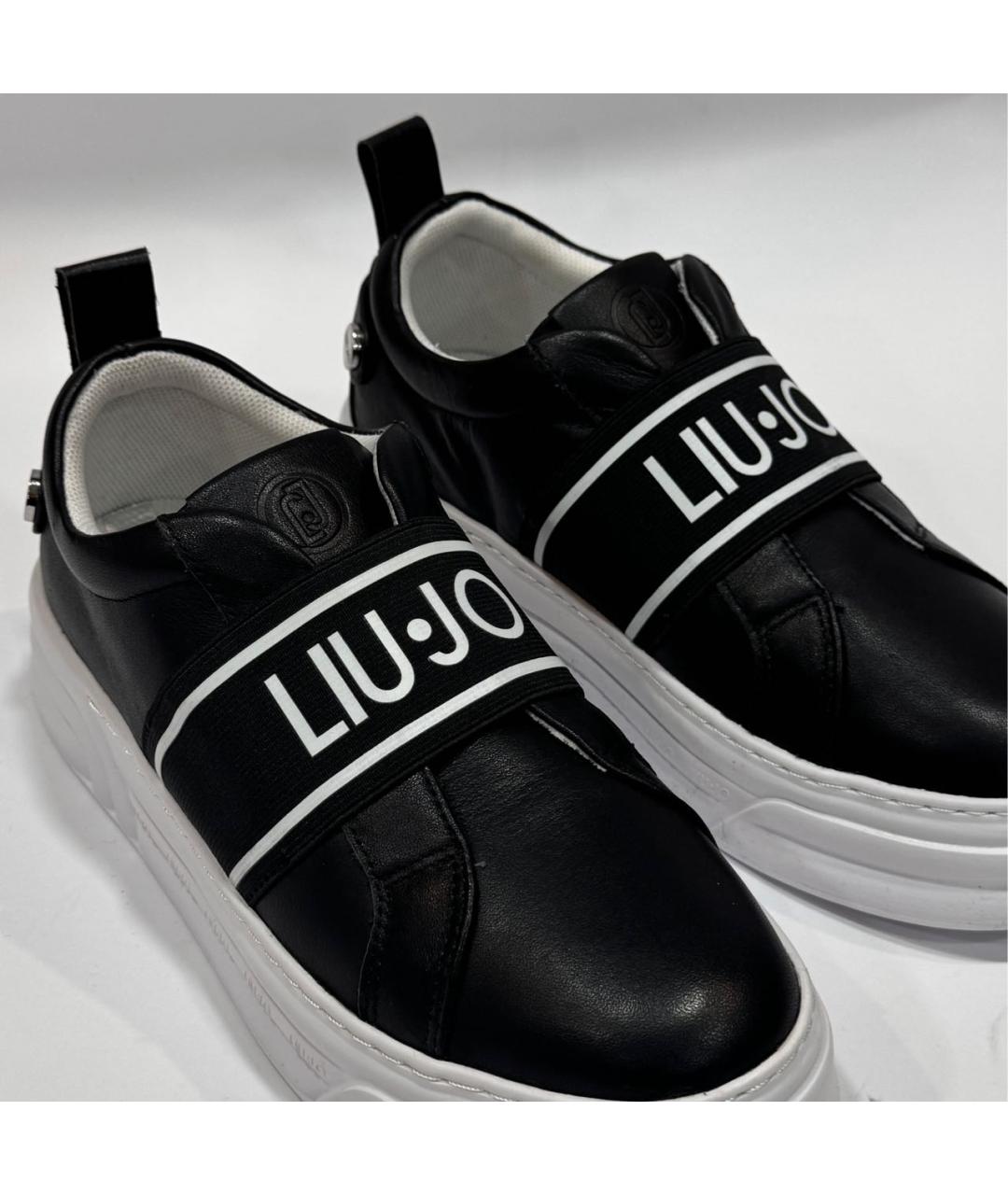 LIU JO Черные кожаные слипоны, фото 6