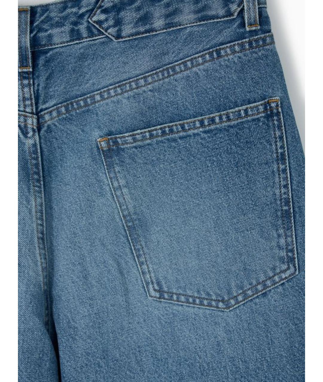 JACQUEMUS Голубые хлопковые прямые джинсы, фото 3