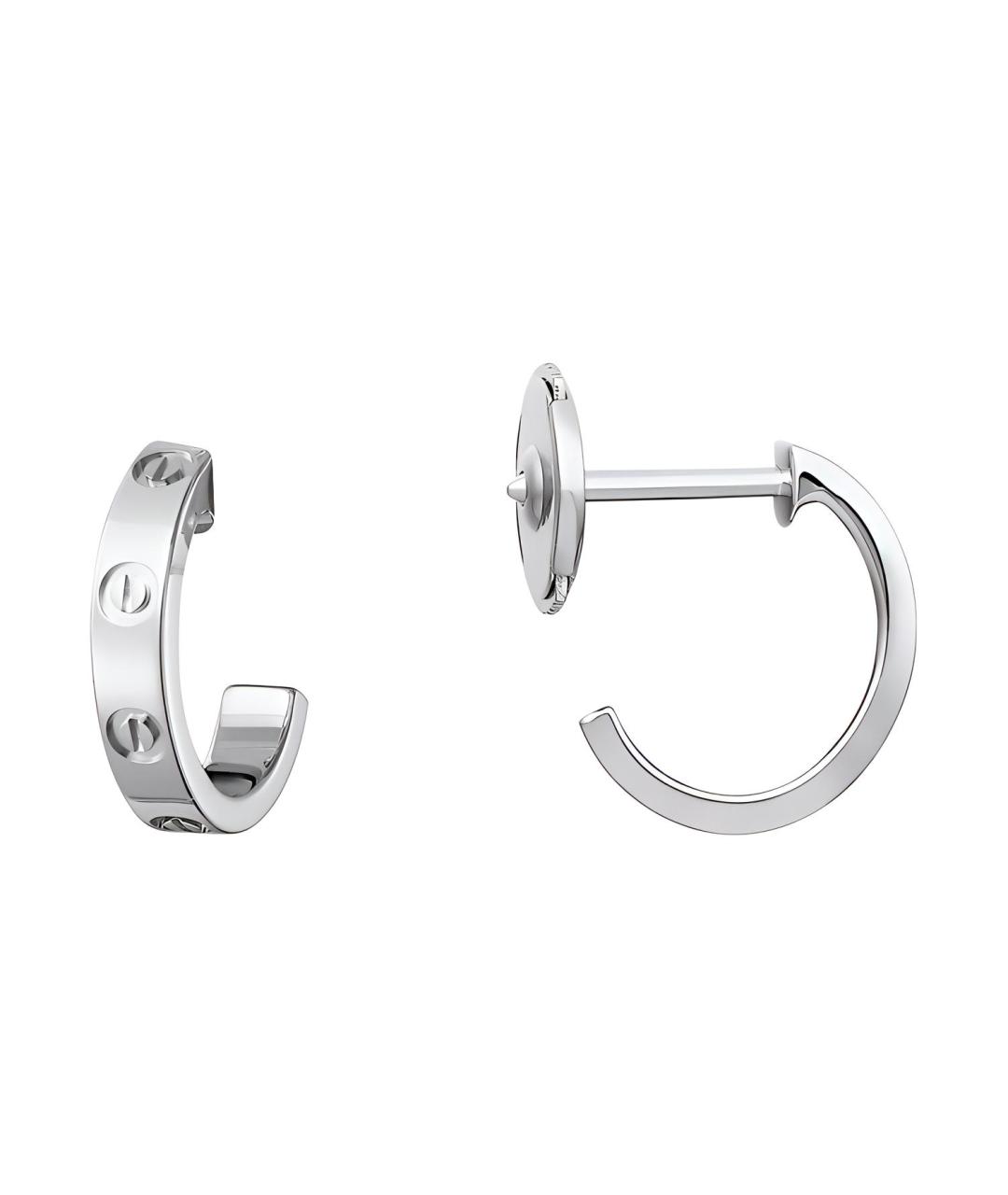 CARTIER Серебряные серьги из белого золота, фото 2