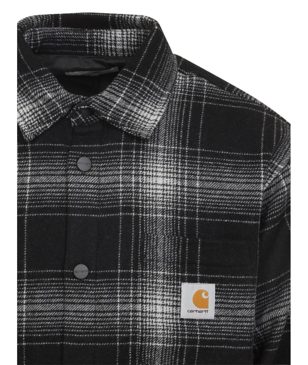 CARHARTT WIP Черная шерстяная кэжуал рубашка, фото 3