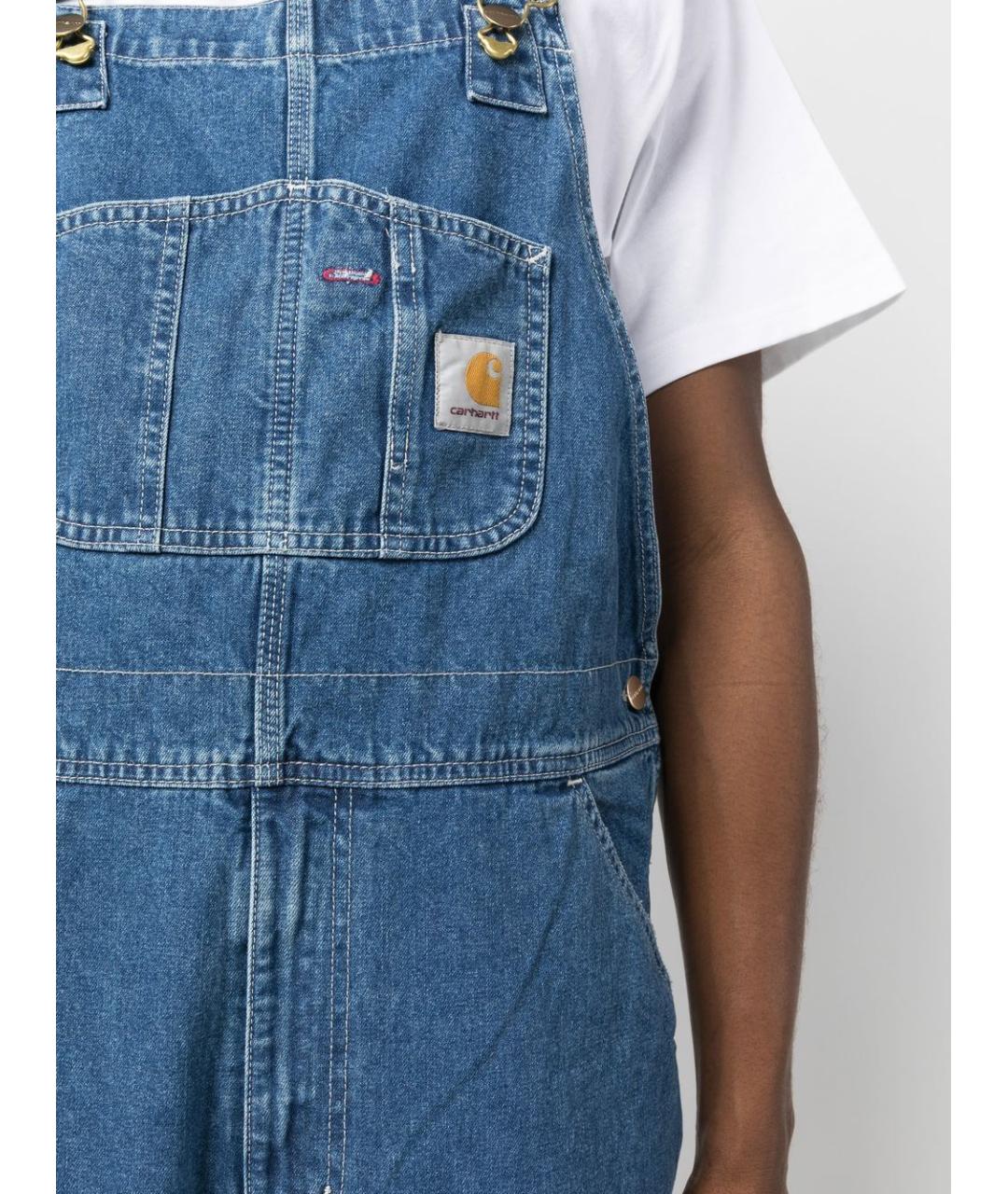 CARHARTT WIP Синий хлопковый комбинезон, фото 5