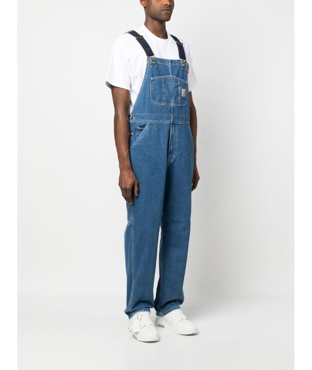CARHARTT WIP Синий хлопковый комбинезон, фото 4