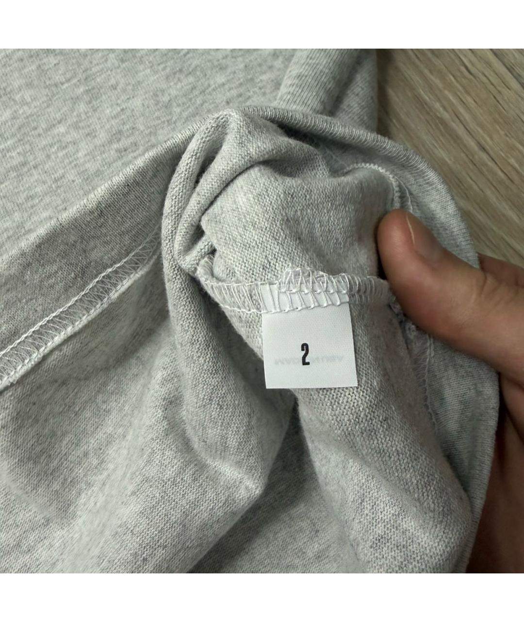 YEEZY Серая хлопковая футболка, фото 5