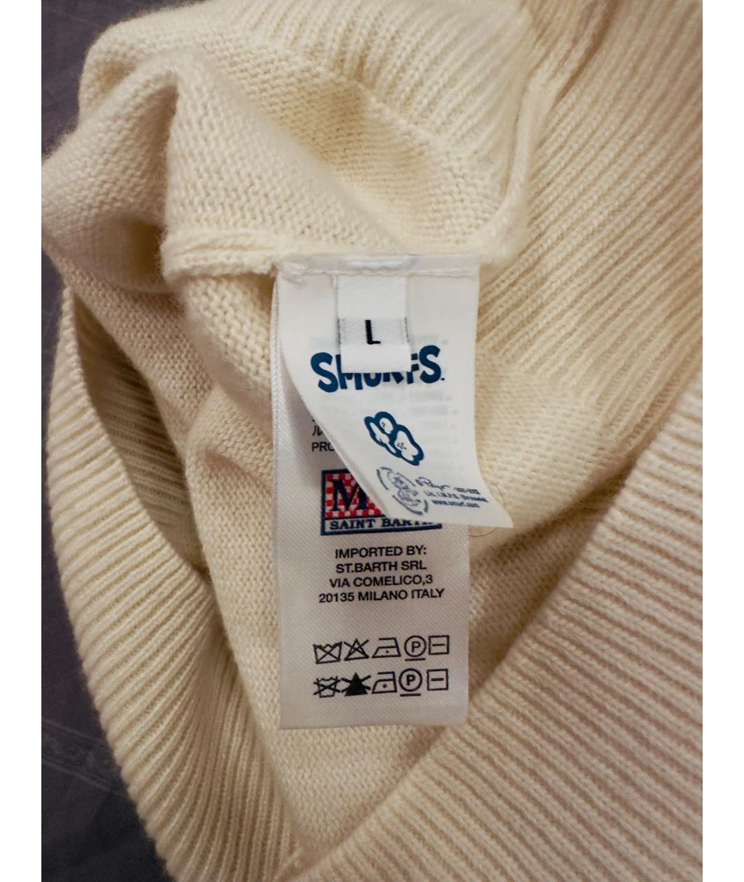 MC2 SAINT BARTH Бежевый шерстяной джемпер / свитер, фото 4