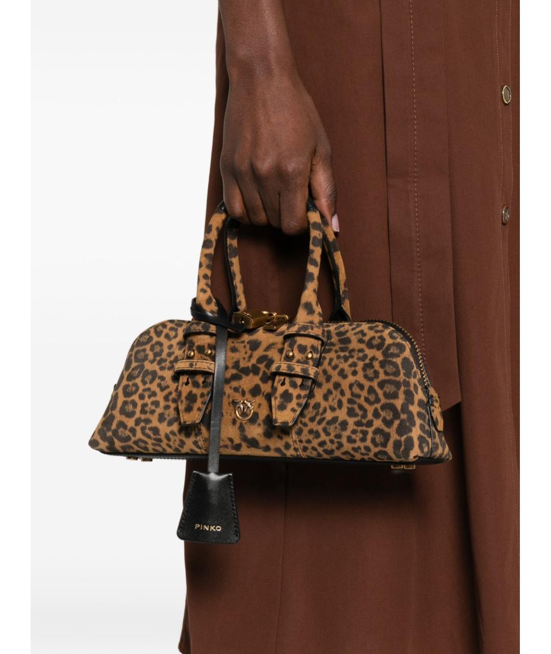 PINKO Мульти кожаная сумка с короткими ручками, фото 3