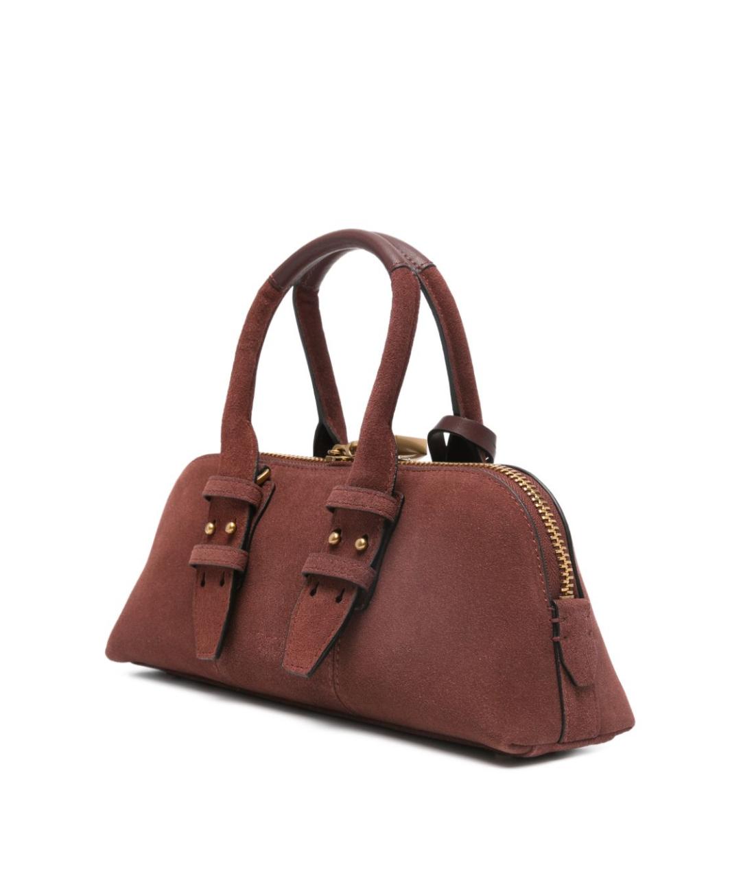 PINKO Красная кожаная сумка с короткими ручками, фото 4