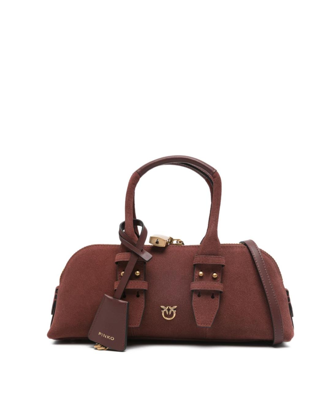 PINKO Красная кожаная сумка с короткими ручками, фото 1