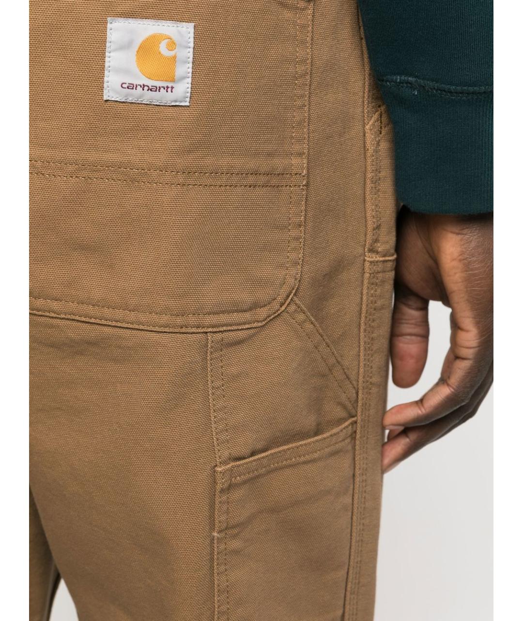 CARHARTT WIP Коричневые хлопковые повседневные брюки, фото 2
