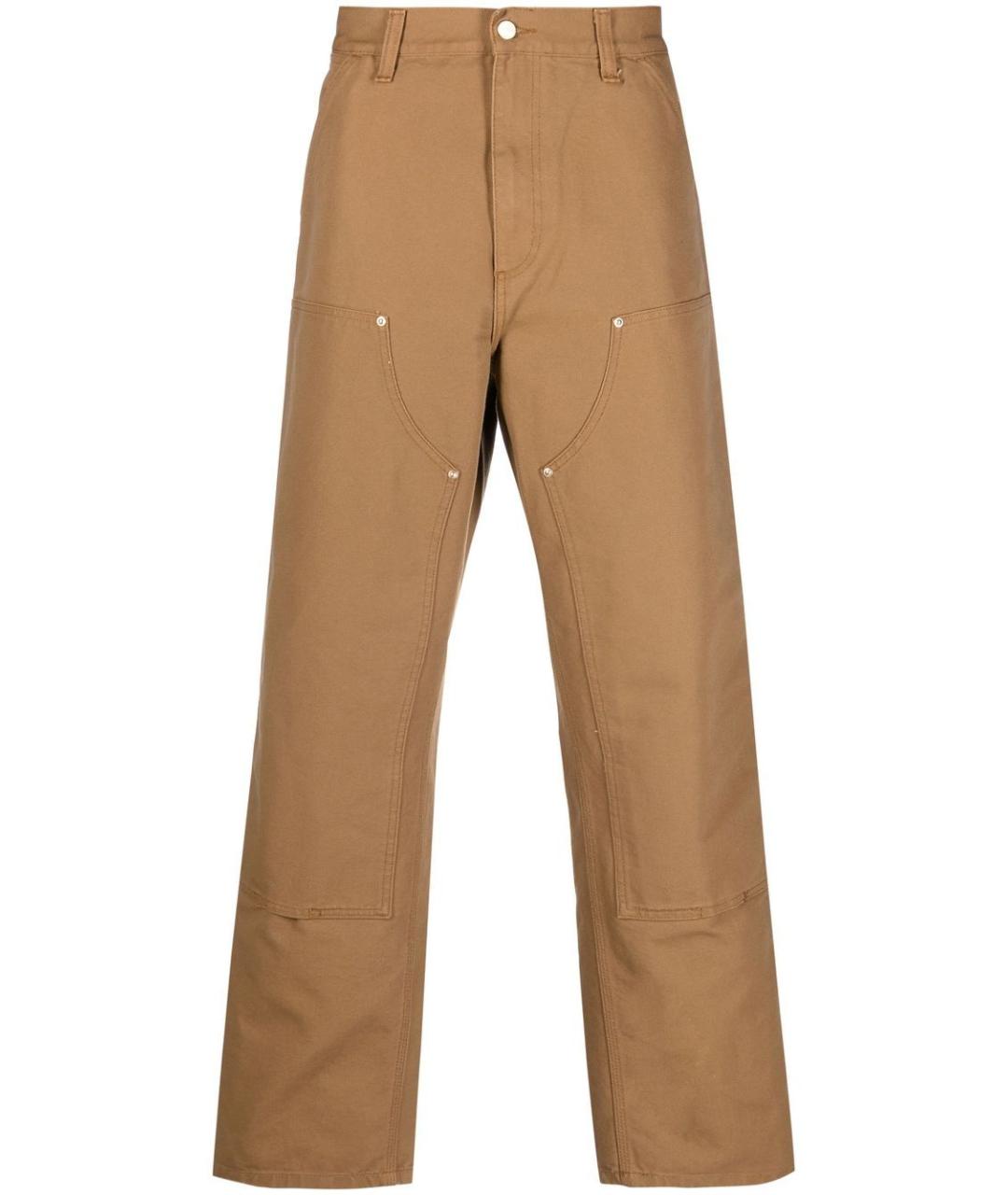 CARHARTT WIP Коричневые хлопковые повседневные брюки, фото 1
