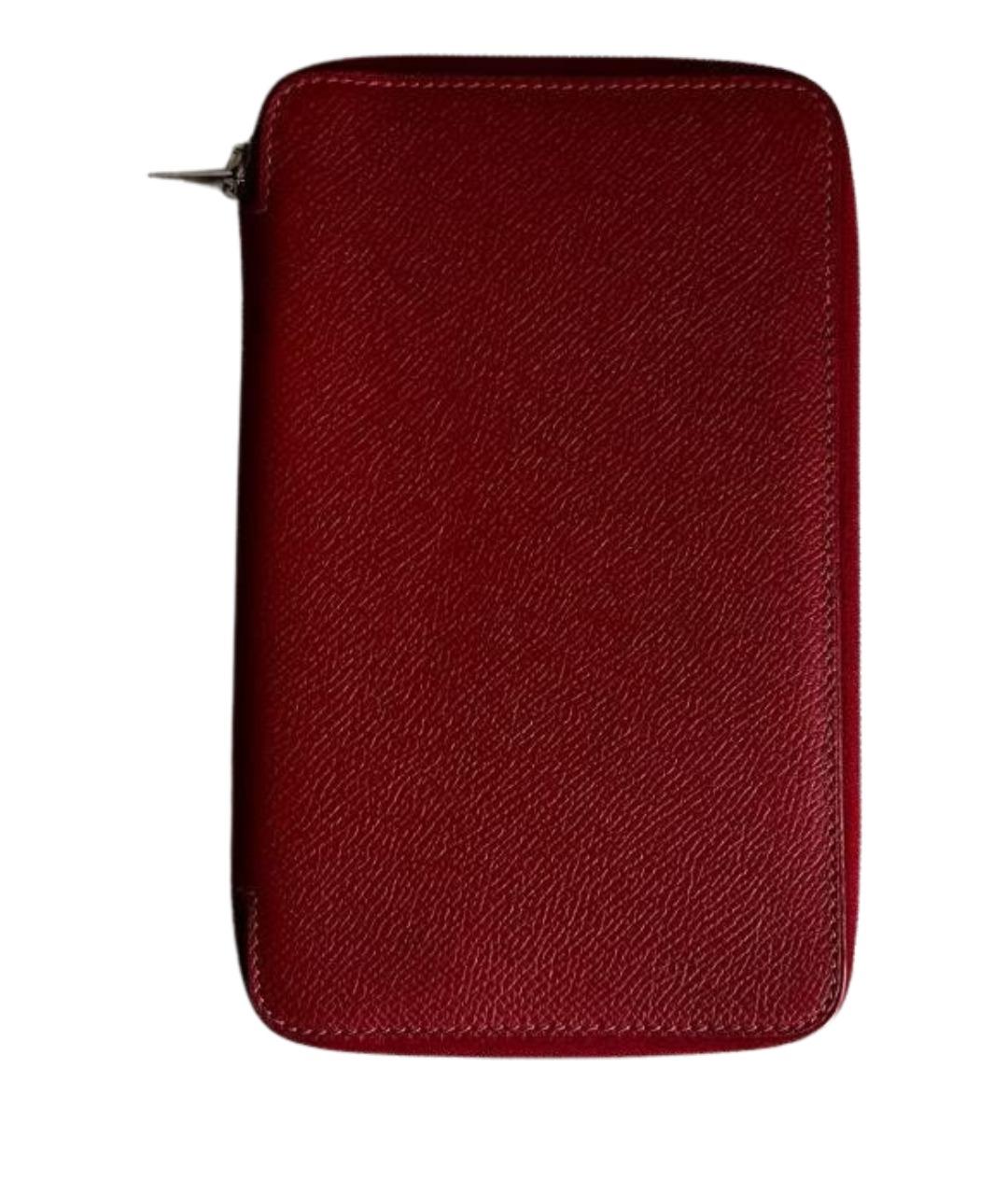 HERMES Красный кожаный кошелек, фото 1