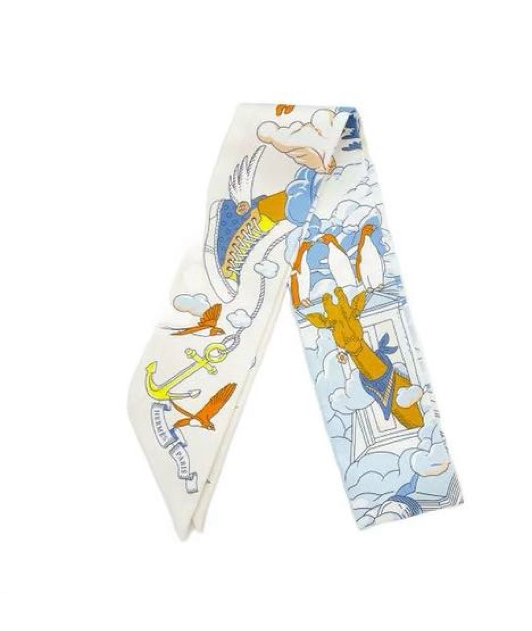 HERMES Мульти шелковый платок, фото 2