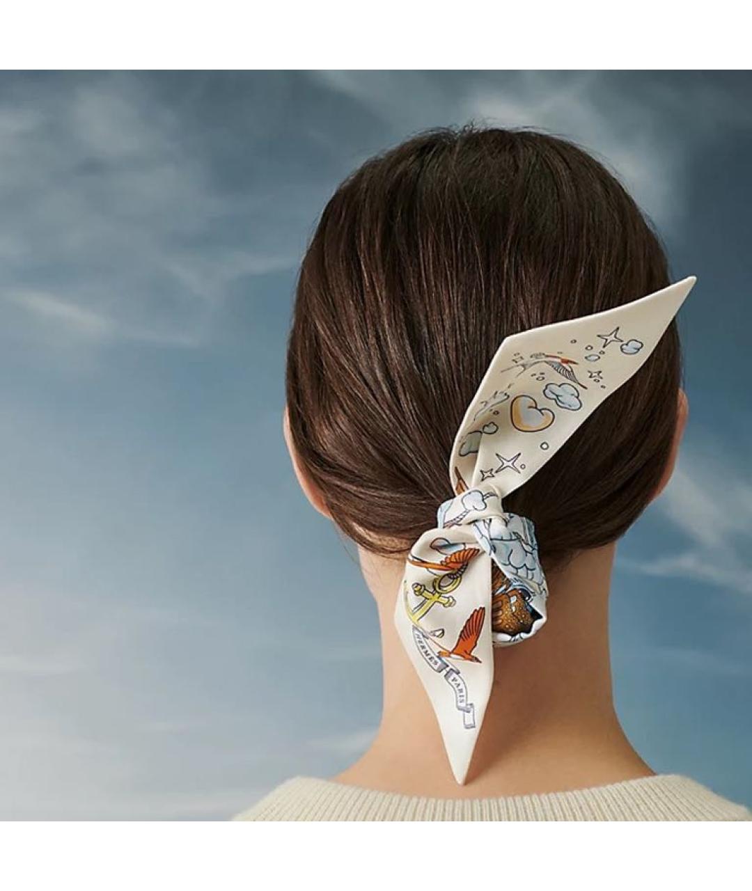 HERMES Мульти шелковый платок, фото 6