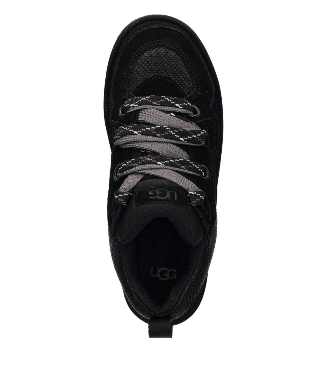 UGG AUSTRALIA Черные замшевые низкие кроссовки / кеды, фото 3