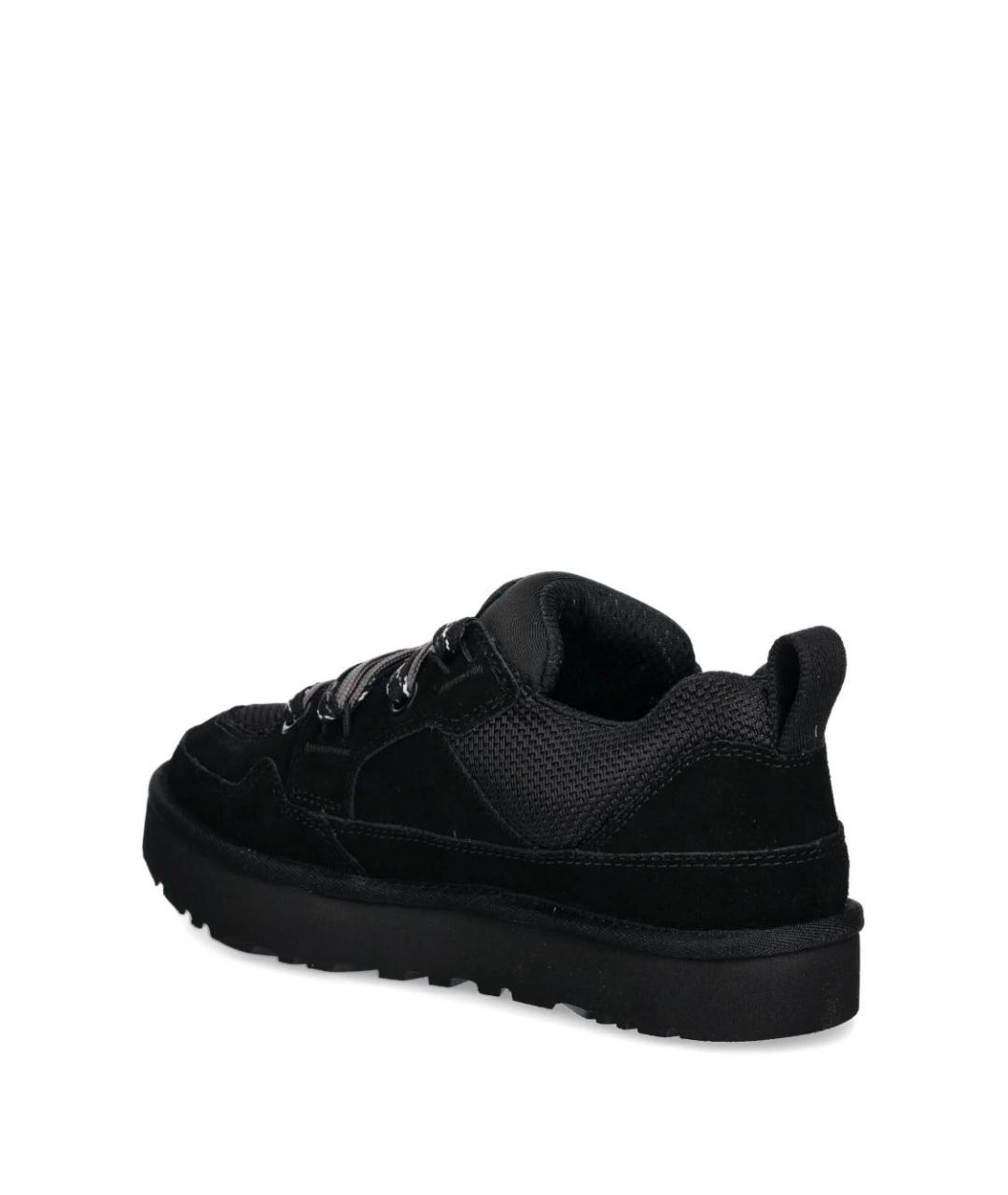 UGG AUSTRALIA Черные замшевые низкие кроссовки / кеды, фото 4