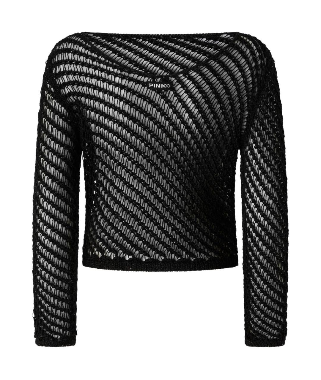 PINKO Черный полиэстеровый джемпер / свитер, фото 2