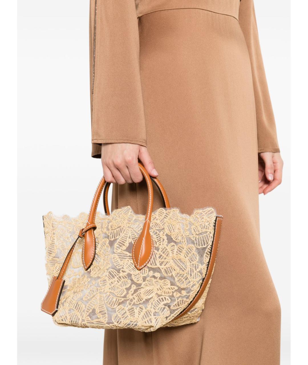 ERMANNO SCERVINO Бежевая сумка тоут, фото 4