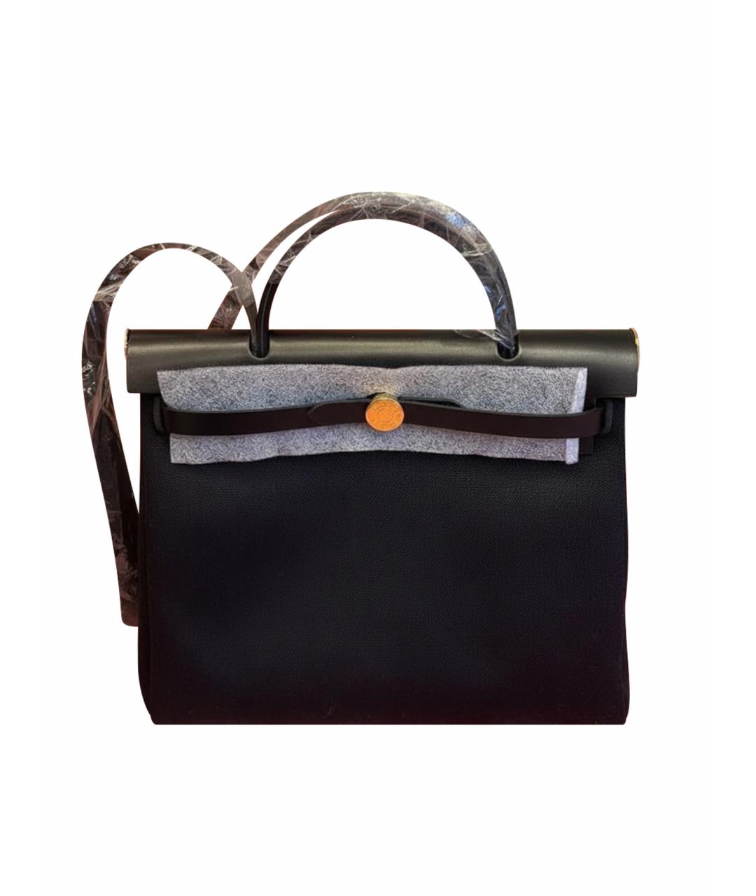 HERMES Черная тканевая сумка через плечо, фото 1