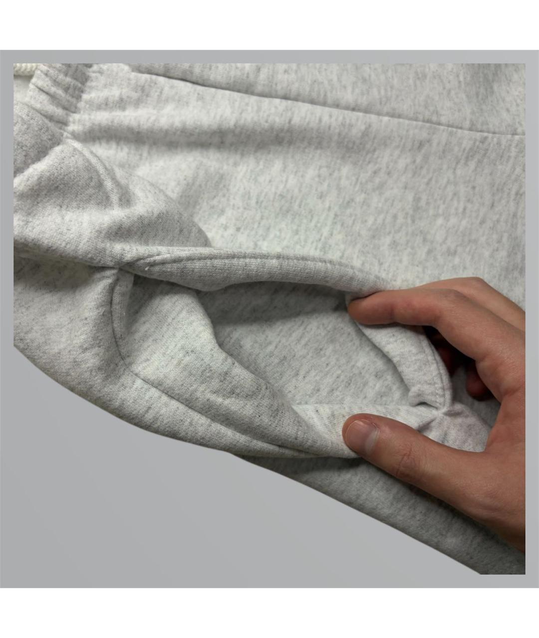 YEEZY Серые хлопковые повседневные брюки, фото 4