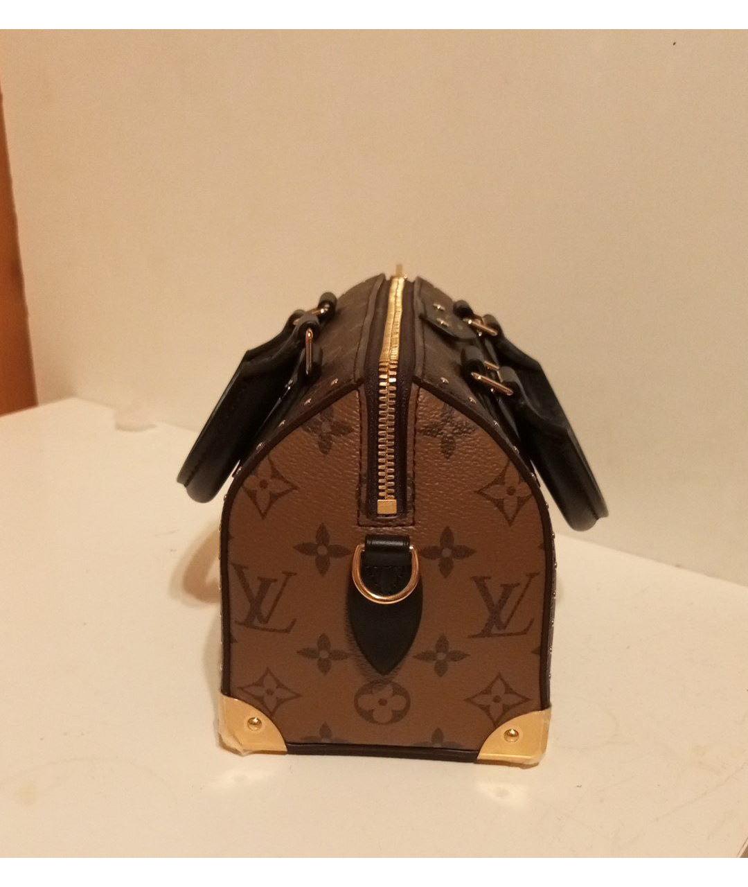 LOUIS VUITTON Коричневая кожаная сумка через плечо, фото 3