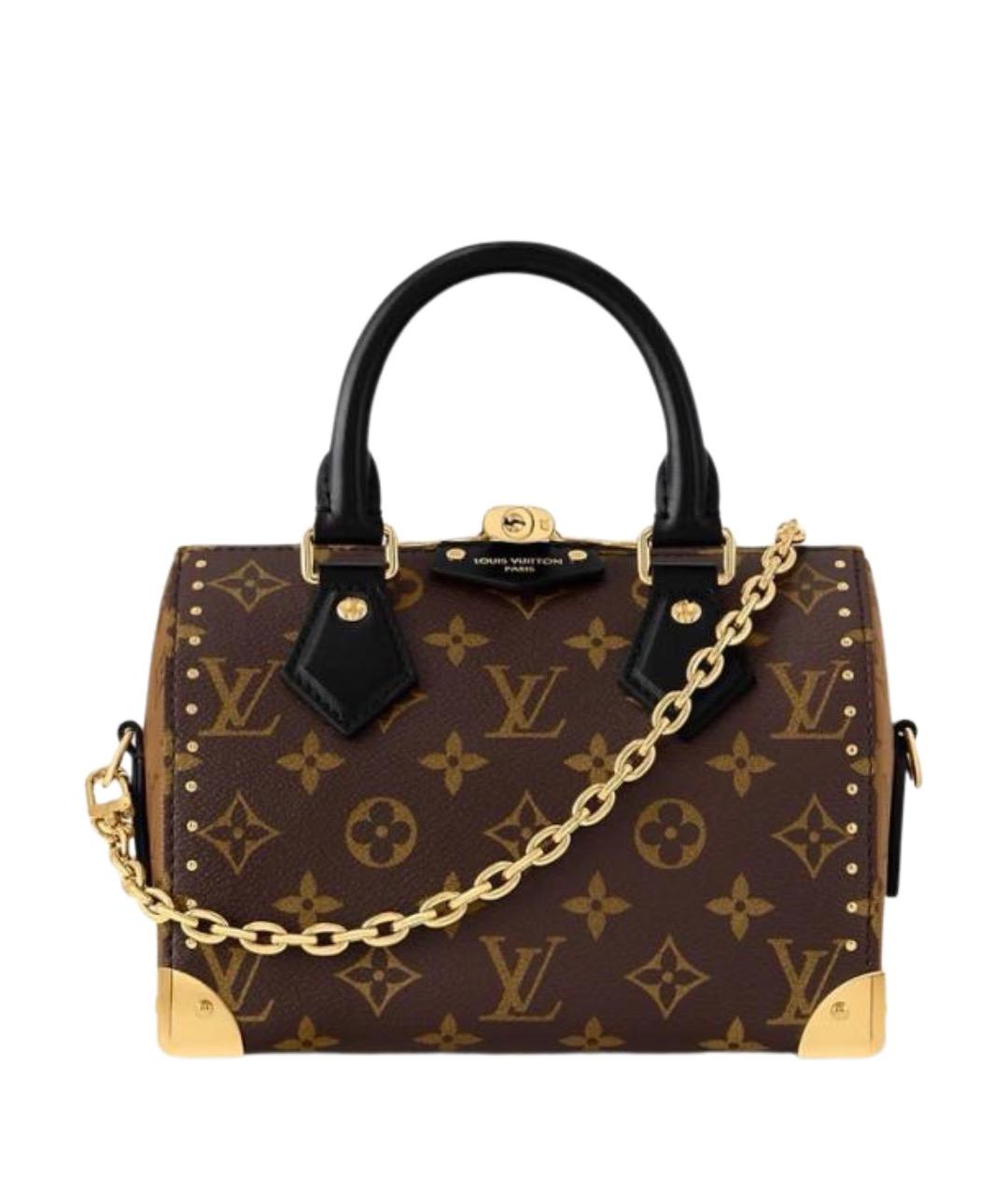 LOUIS VUITTON Коричневая кожаная сумка через плечо, фото 1