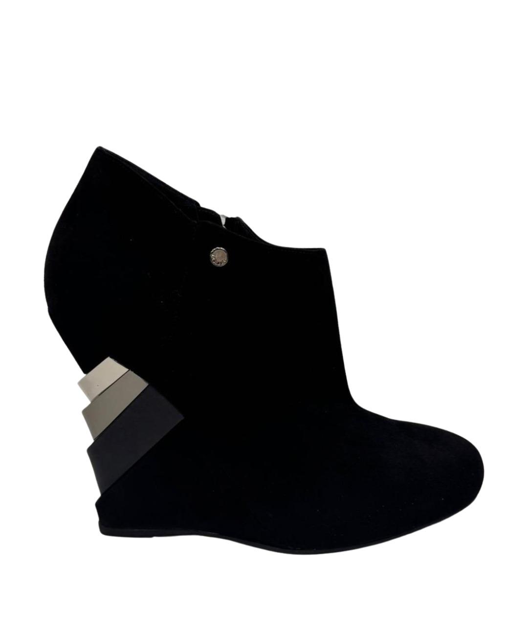 LE SILLA Черные замшевые ботильоны, фото 1