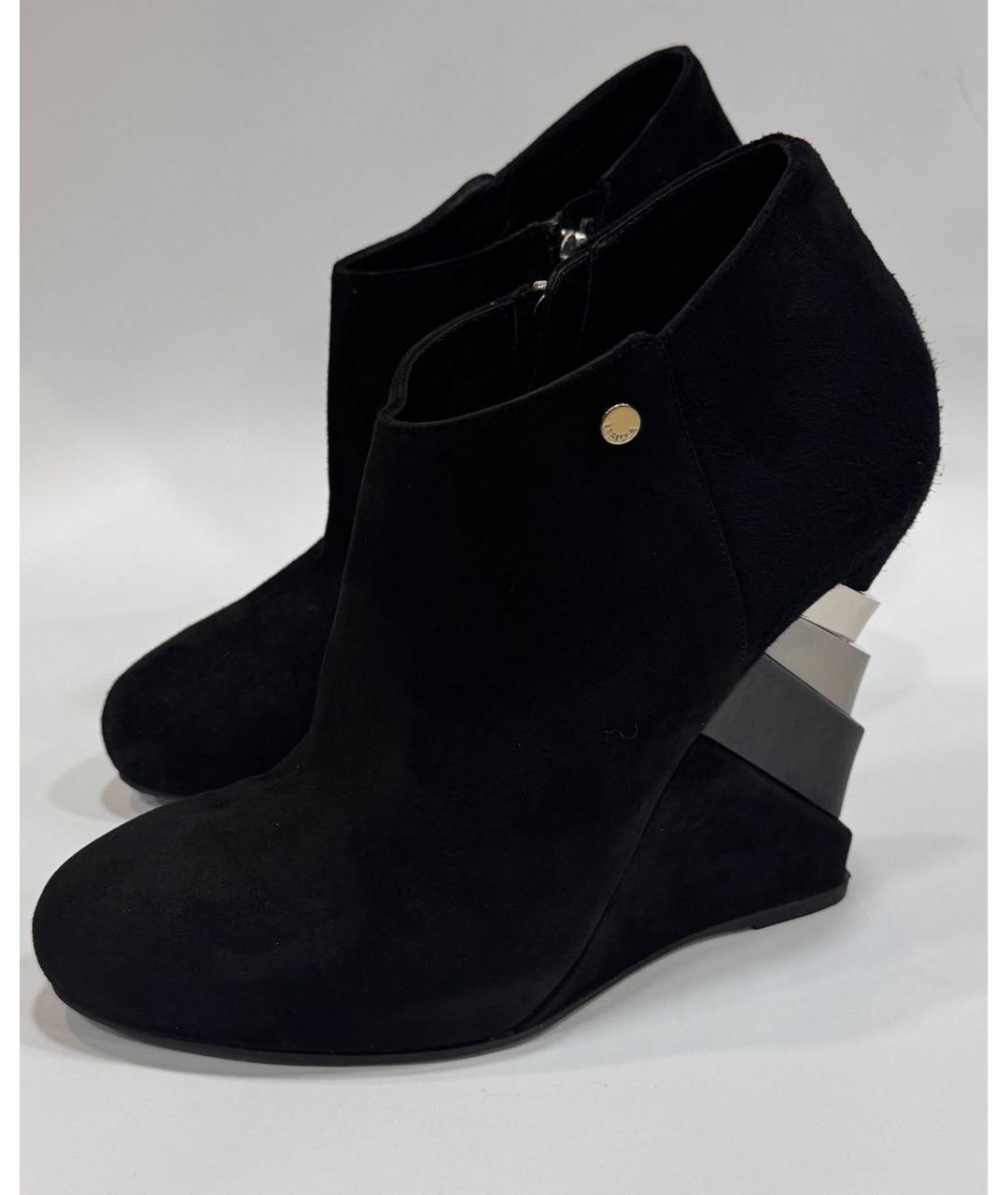 LE SILLA Черные замшевые ботильоны, фото 5