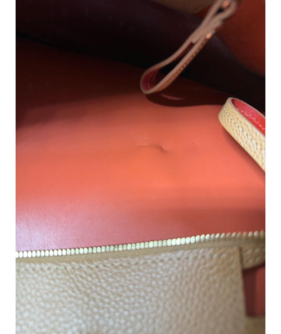 LONGCHAMP Оранжевая кожаная сумка тоут, фото 8