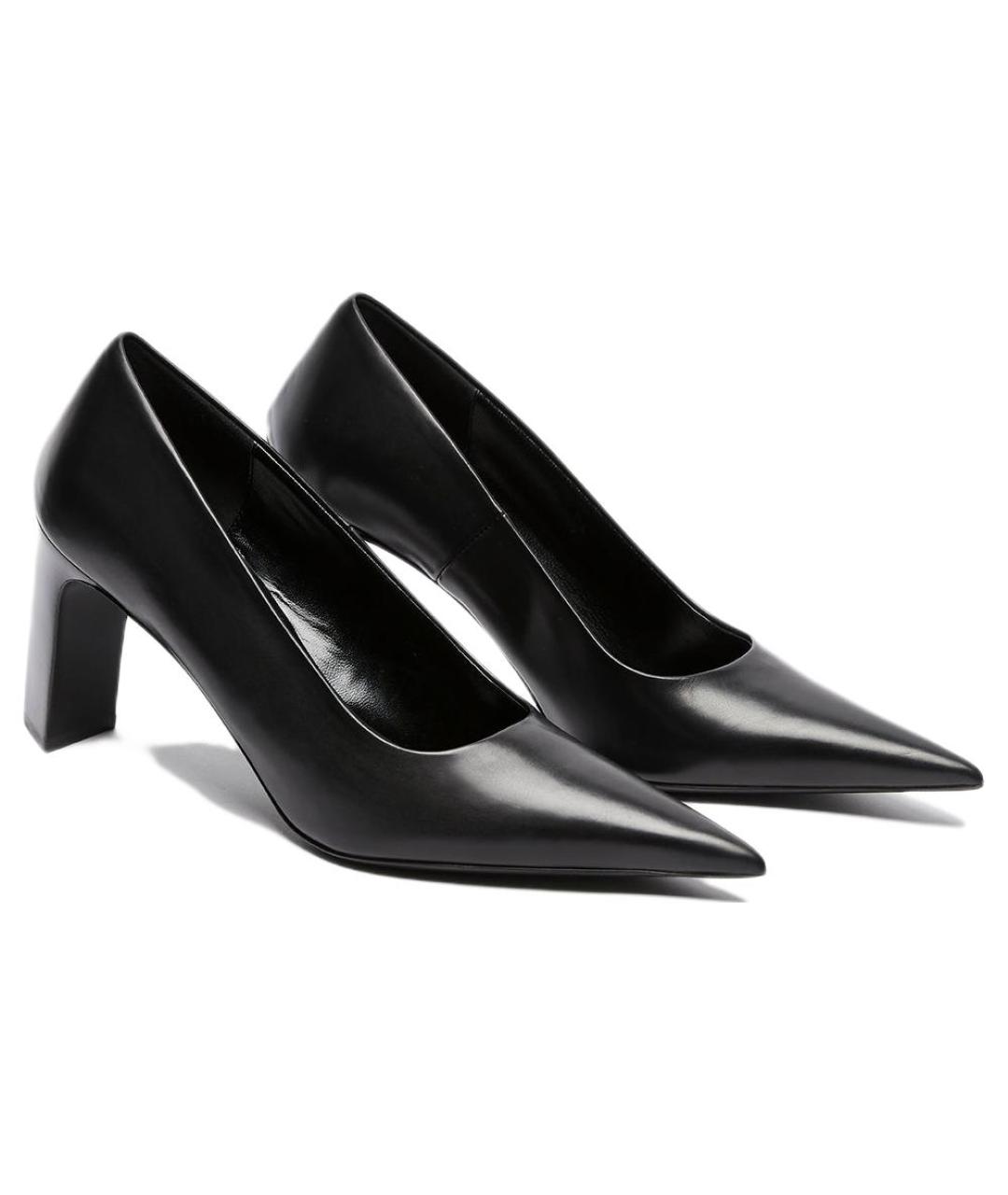 BALENCIAGA Черные кожаные туфли, фото 2