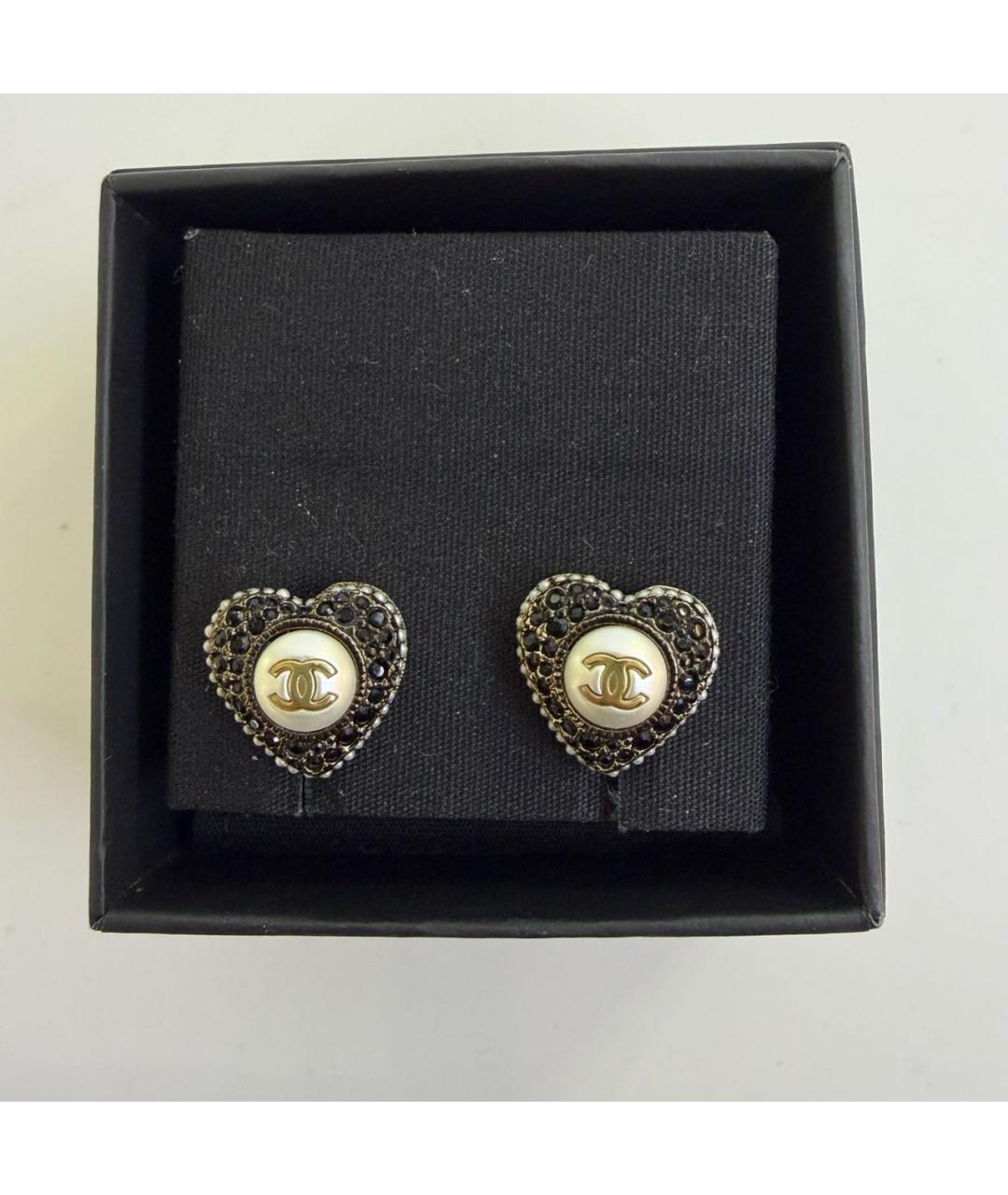 CHANEL Черные деревянные серьги, фото 5
