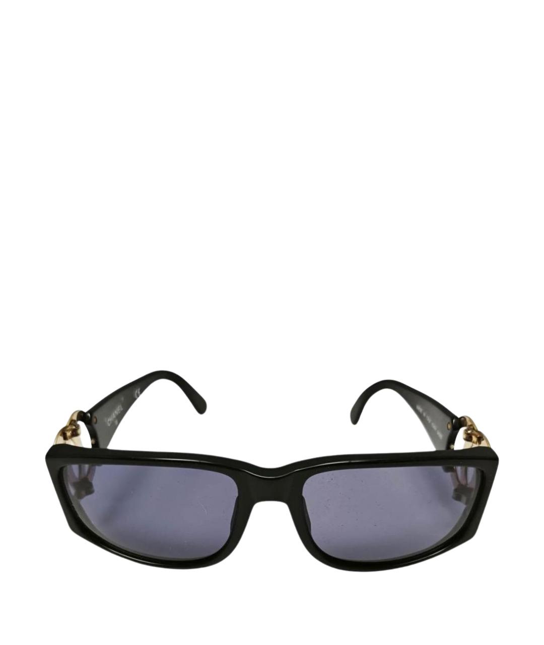 CHANEL Черные пластиковые солнцезащитные очки, фото 1