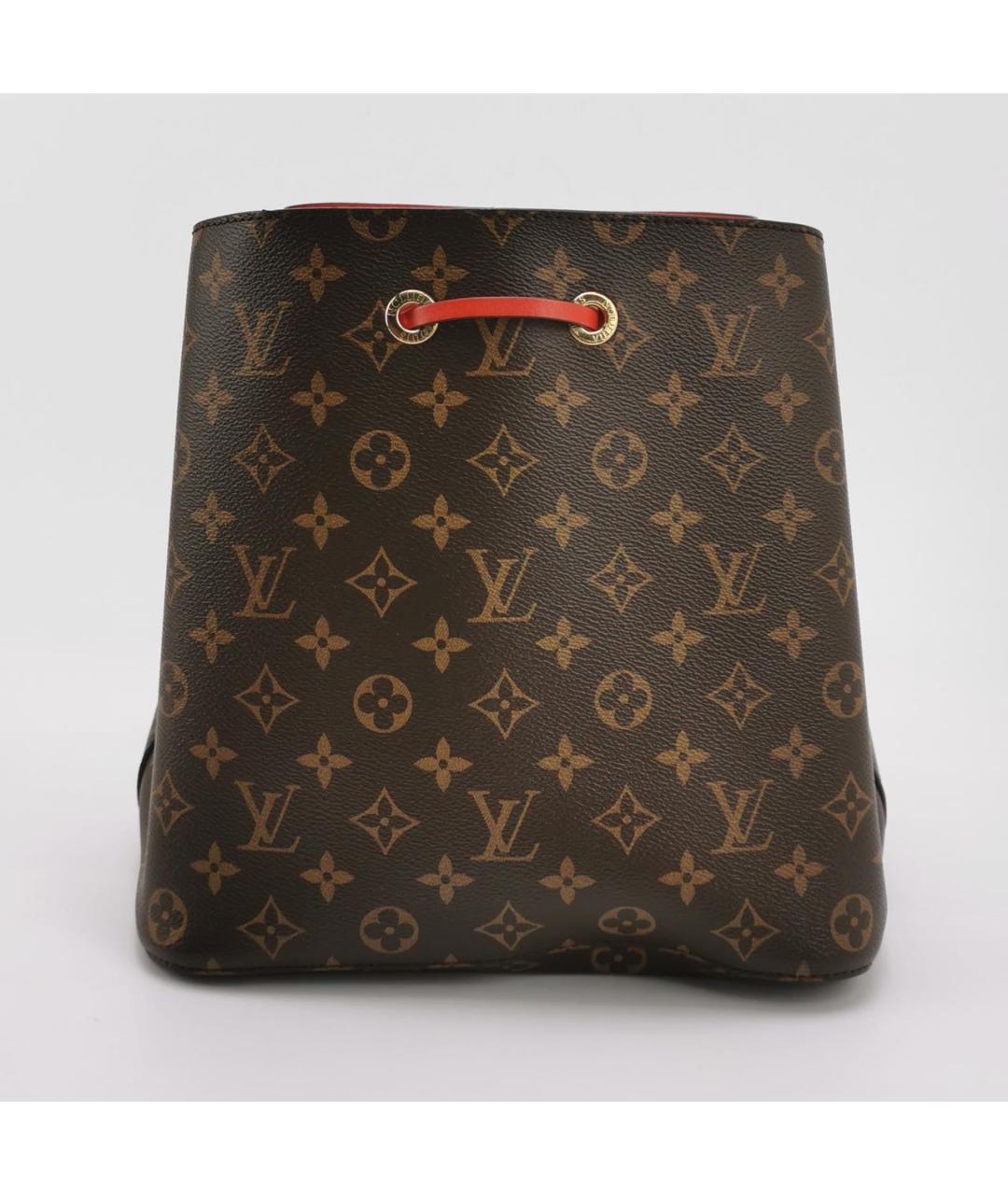 LOUIS VUITTON Коричневая кожаная сумка тоут, фото 4