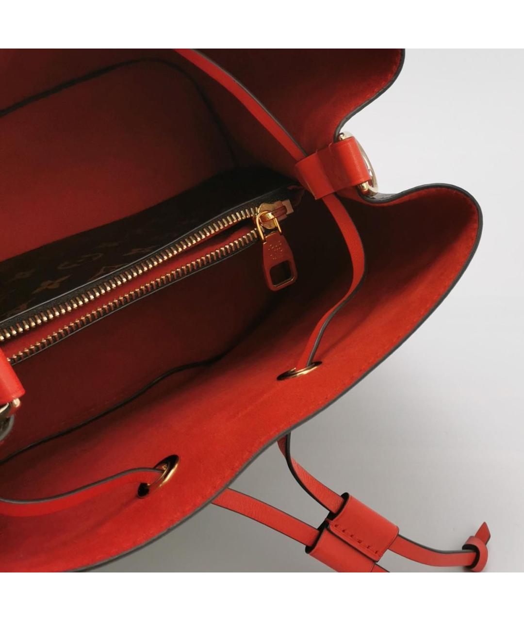 LOUIS VUITTON Коричневая кожаная сумка тоут, фото 6