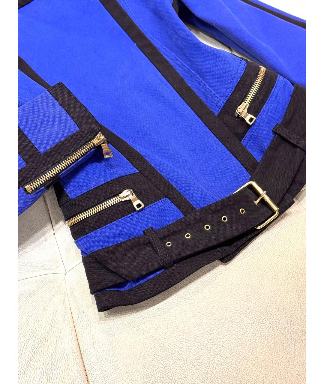 BALMAIN Синяя хлопковая куртка, фото 4