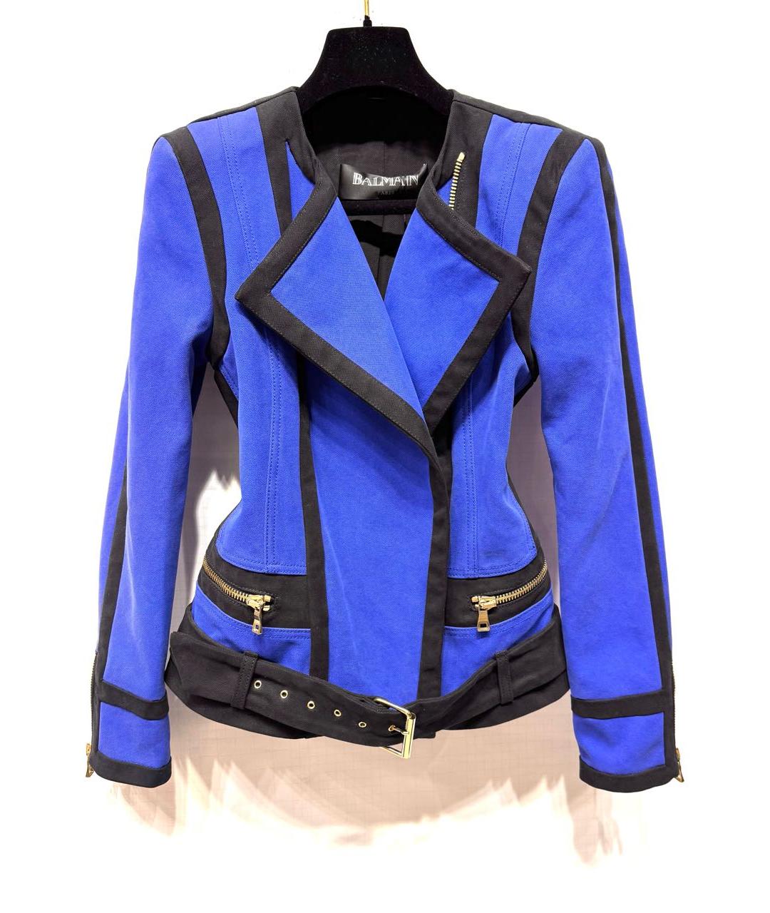 BALMAIN Синяя хлопковая куртка, фото 9