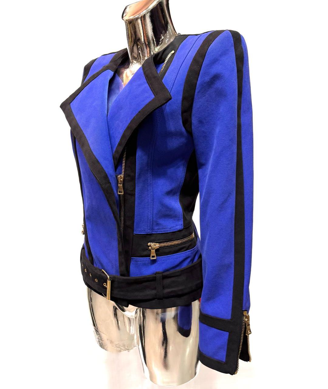 BALMAIN Синяя хлопковая куртка, фото 6