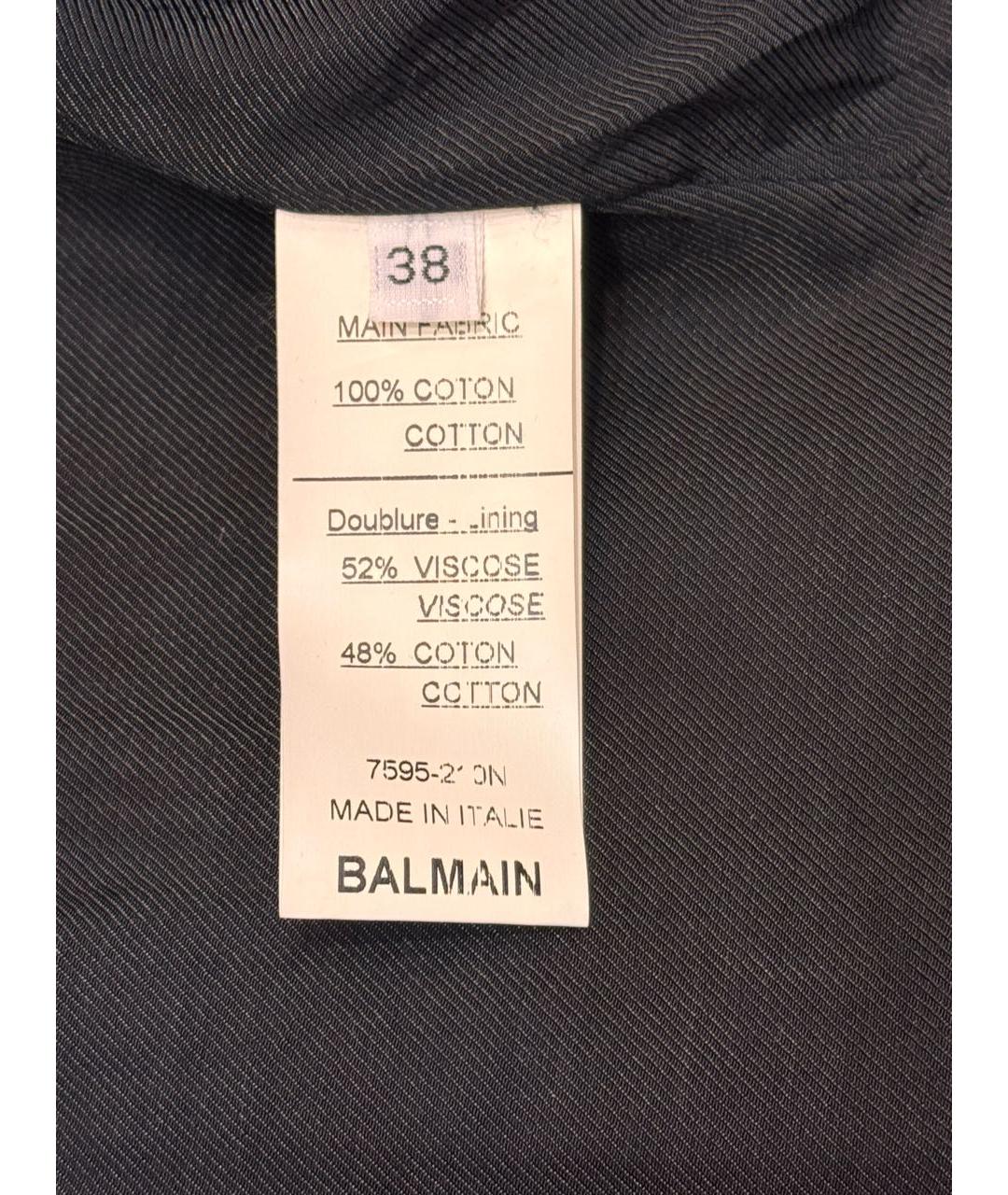 BALMAIN Синяя хлопковая куртка, фото 8