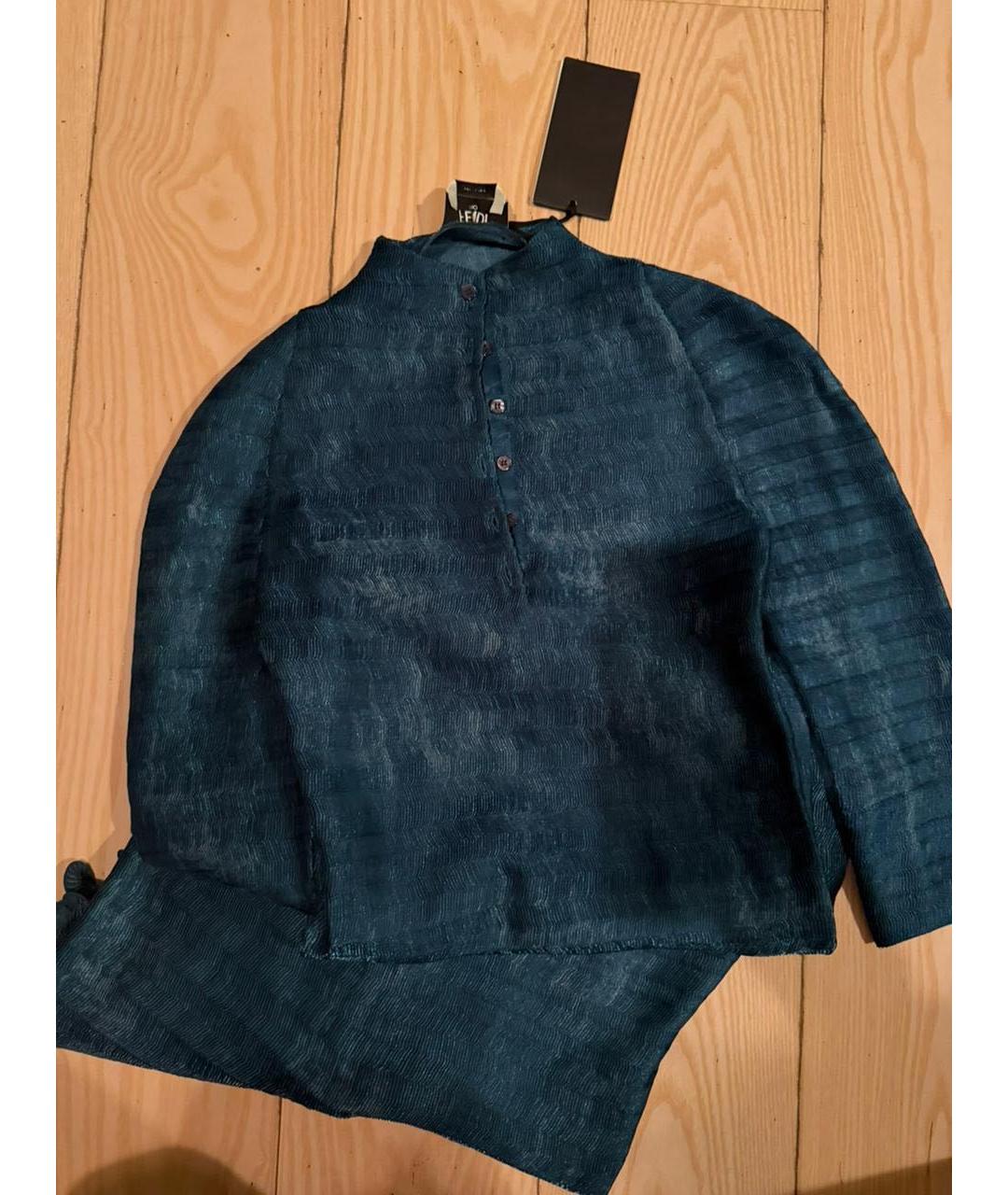 FENDI Синее полиэстеровое вечернее платье, фото 6