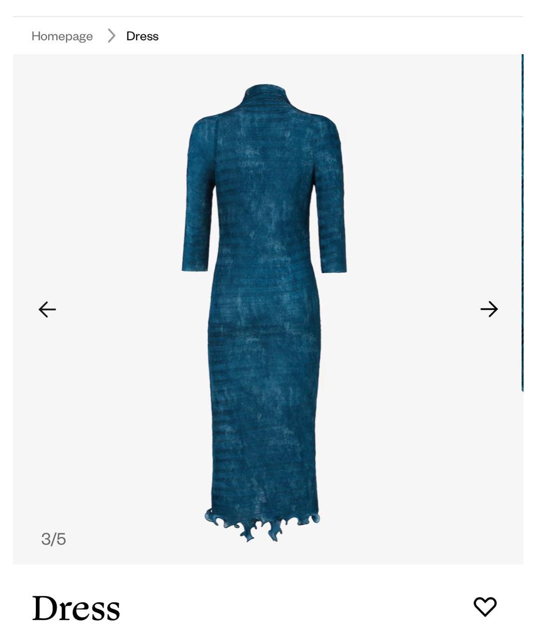 FENDI Синее полиэстеровое вечернее платье, фото 2