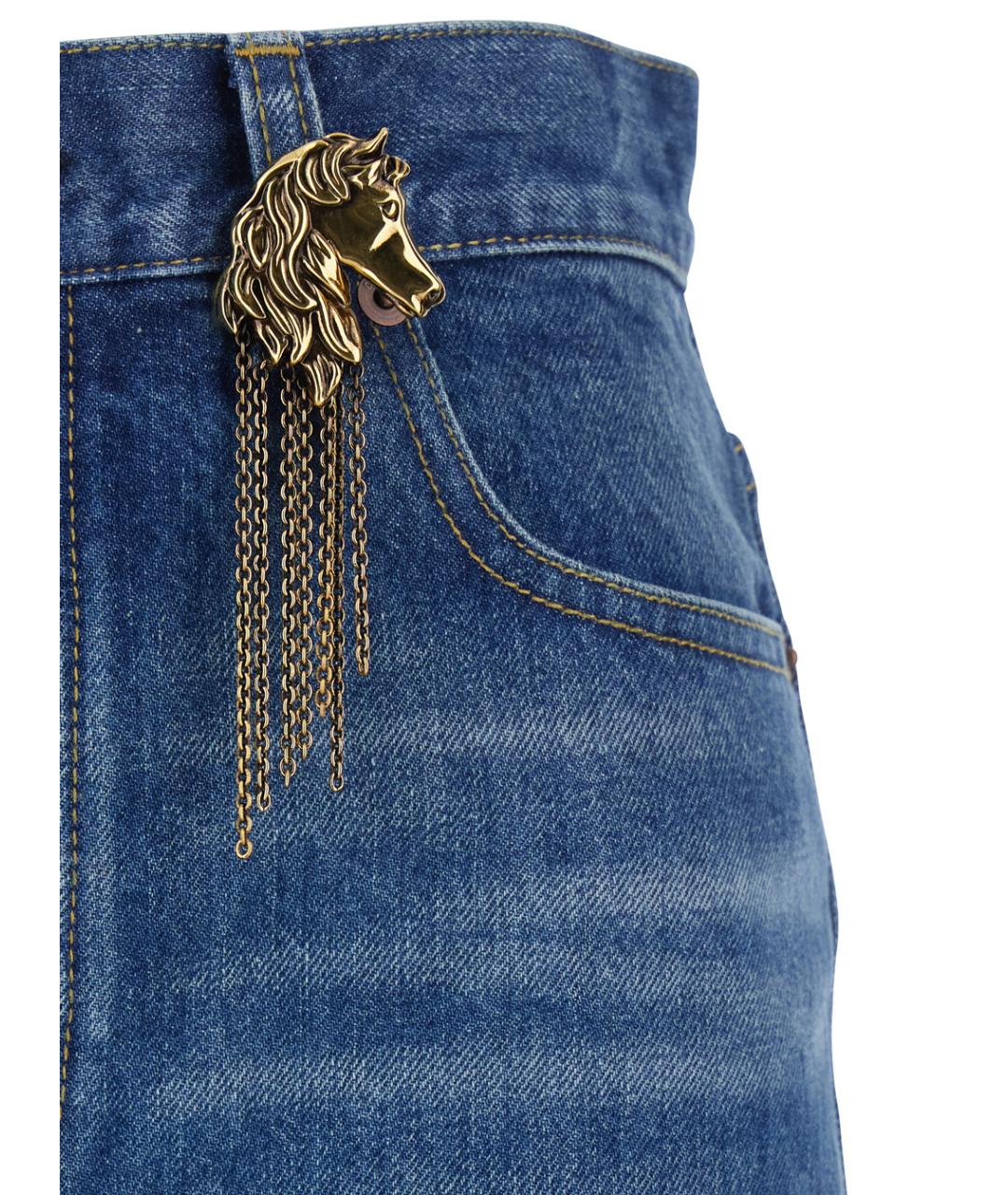 CHLOE Синие хлопковые прямые джинсы, фото 3