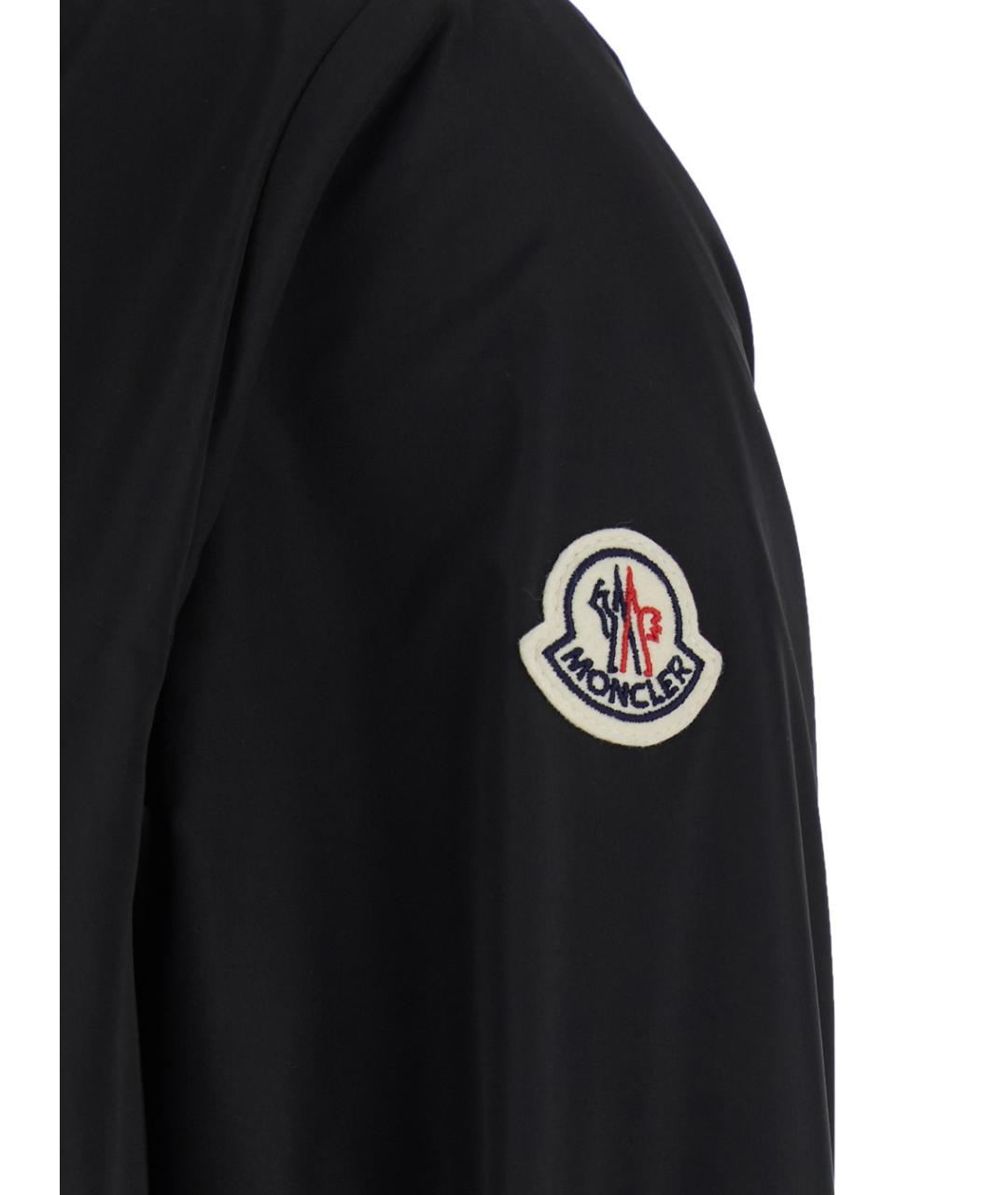 MONCLER Черный полиэстеровый пуховик, фото 3