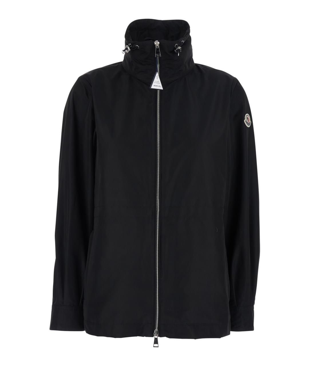 MONCLER Черный полиэстеровый пуховик, фото 1