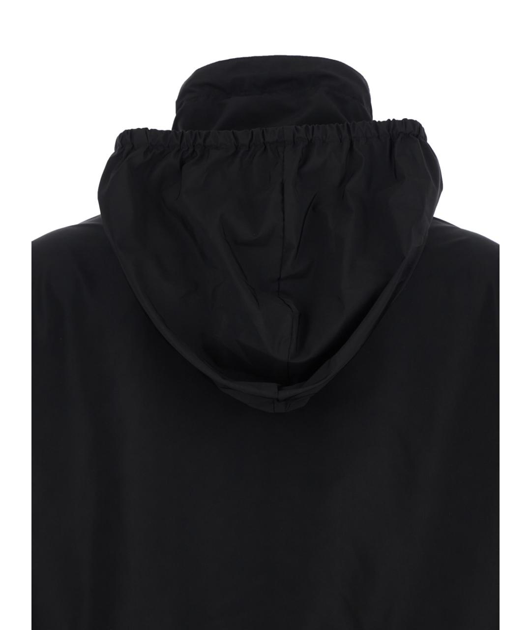 MONCLER Черный полиэстеровый пуховик, фото 4