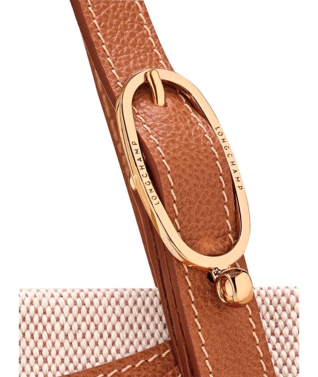 LONGCHAMP Коричневая тканевая сумка тоут, фото 3