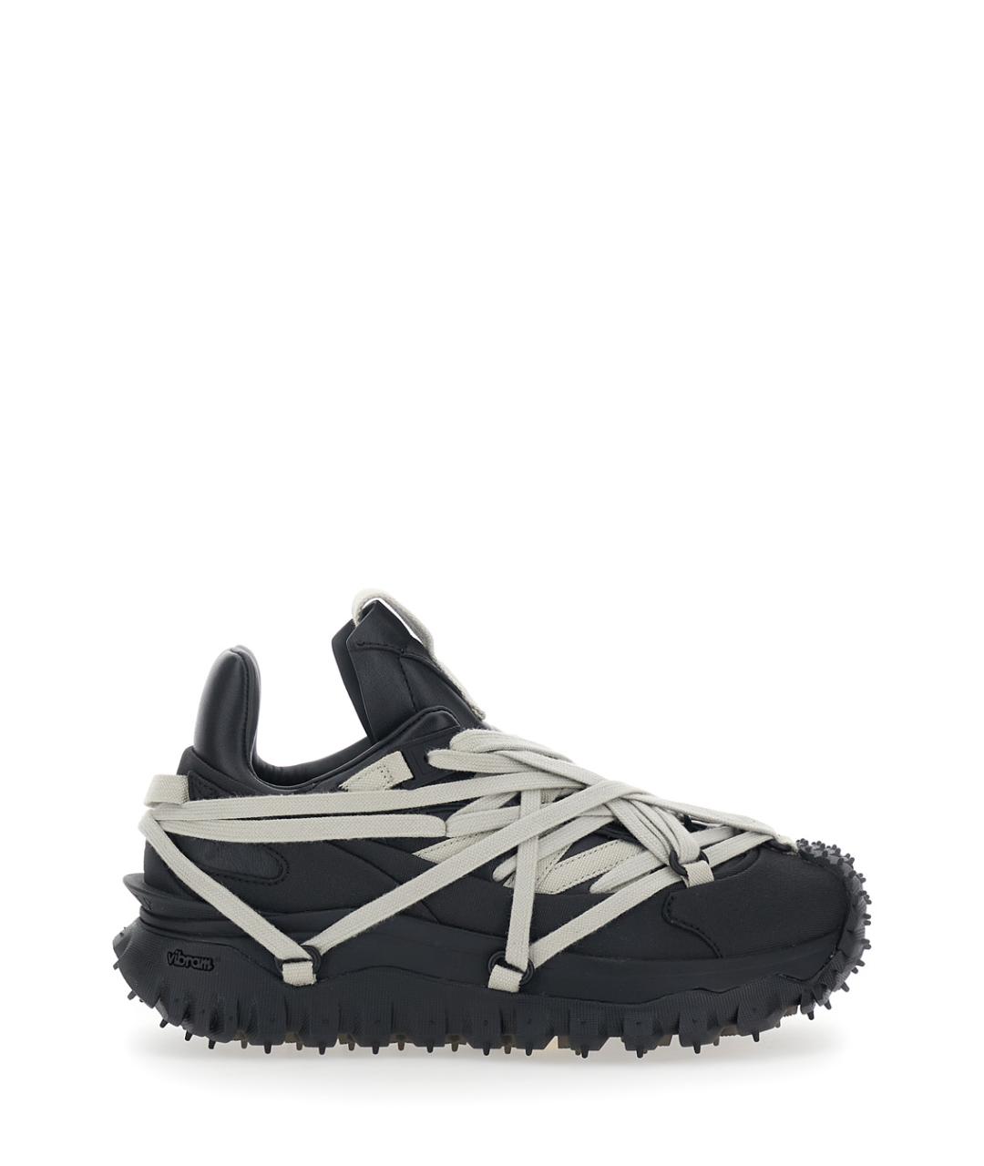 RICK OWENS Черные кожаные кроссовки, фото 1