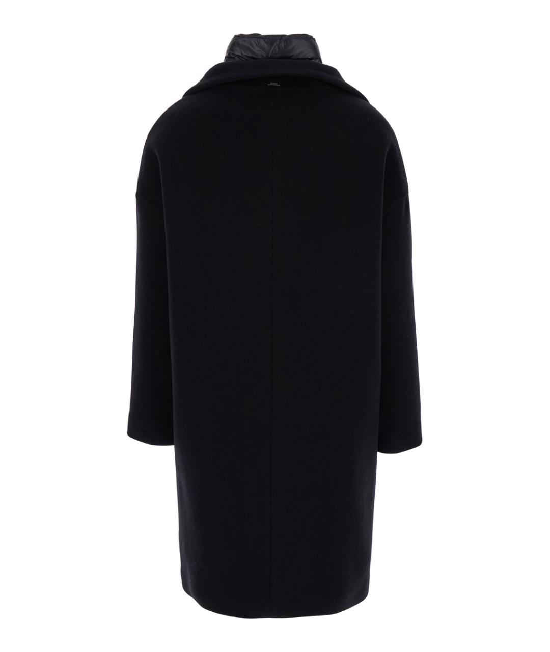 HERNO Черное шерстяное пальто, фото 2