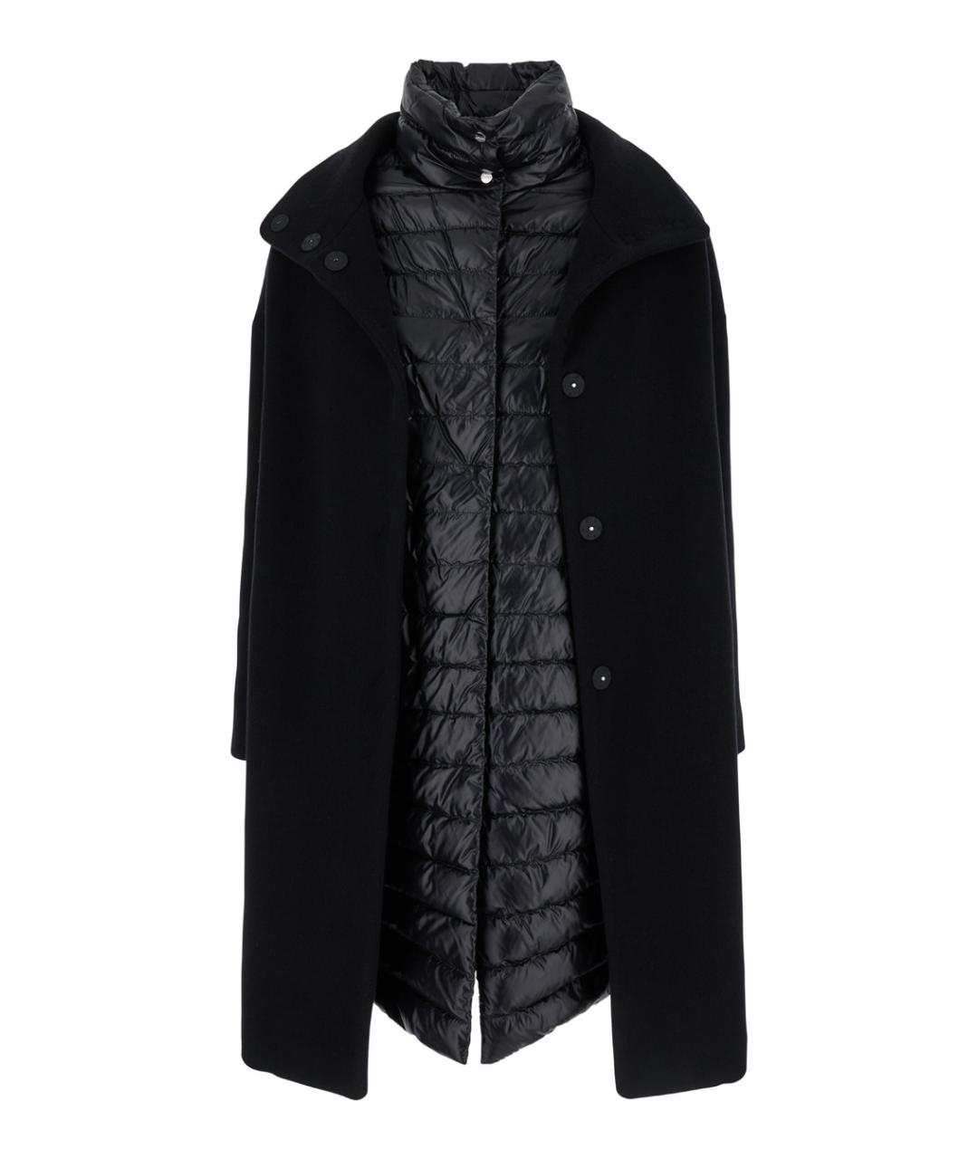 HERNO Черное шерстяное пальто, фото 4