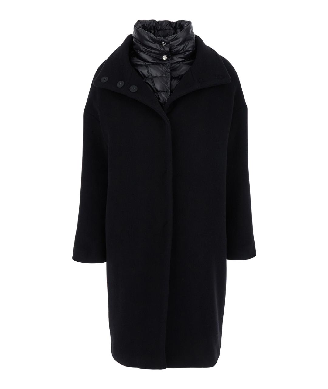 HERNO Черное шерстяное пальто, фото 1