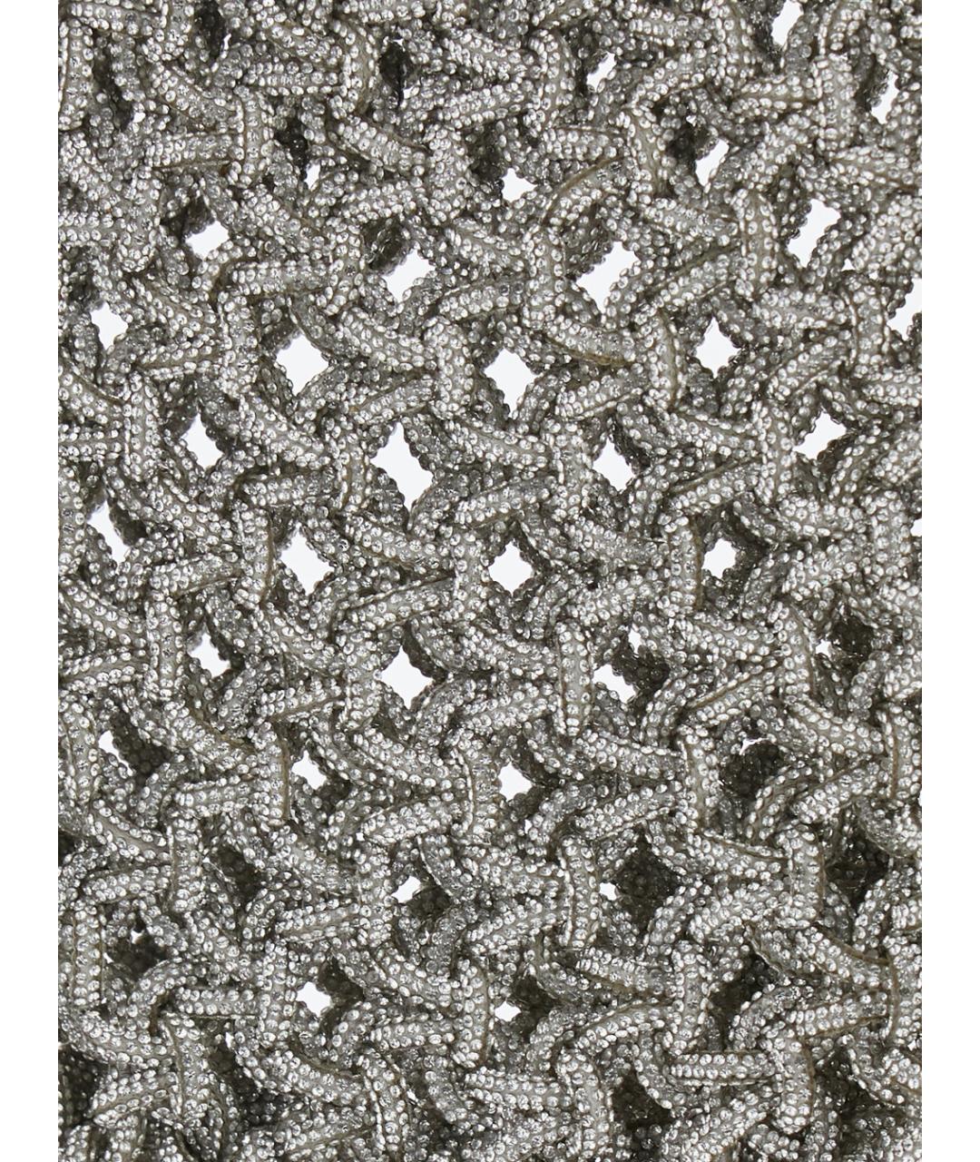 TWENTY FOURHAITCH Серебряная тканевая сумка с короткими ручками, фото 3