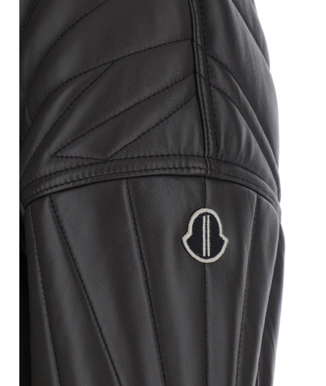 RICK OWENS Черная кожаная куртка, фото 3